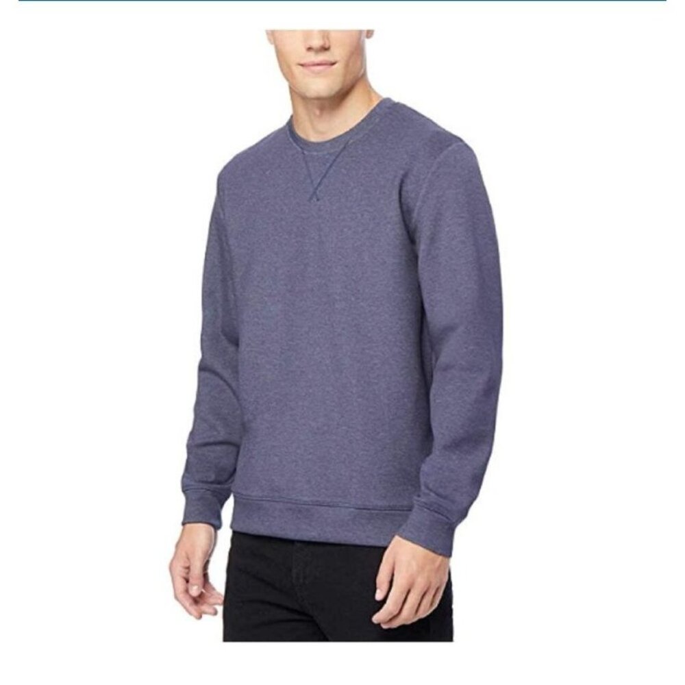 32 Degrees Men's Lightweight Crew Neck Sweatshirt in Stormy Night Blue - Sz S